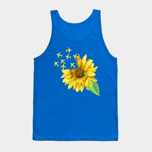 Sunflower,Travel Sunflower,plane sunflower,Cute Vacation, Summer 2020 Tank Top